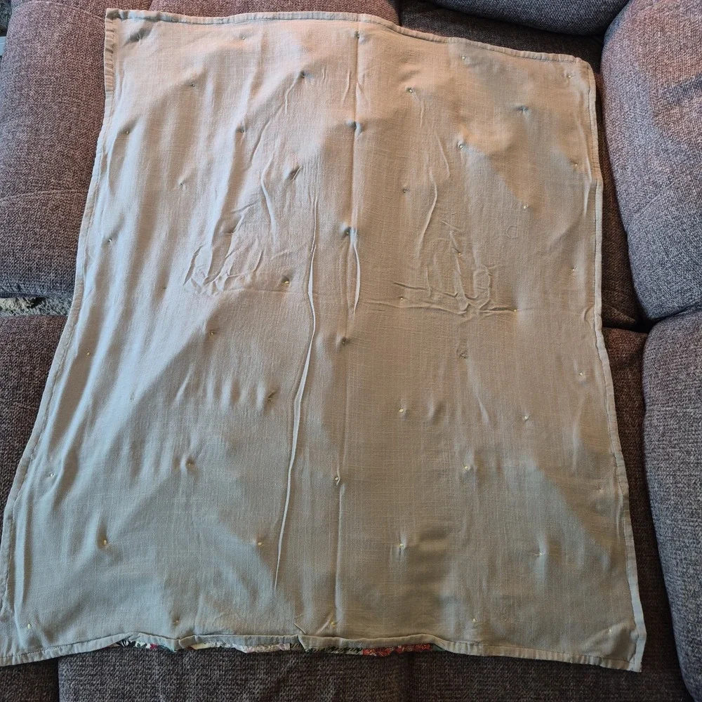 VTG Handmade Patchwork Lap Quilt Cotton Paisley Floral 34